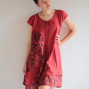 Fun Dress/Patchwork /dress full hand embroidery (M)1404