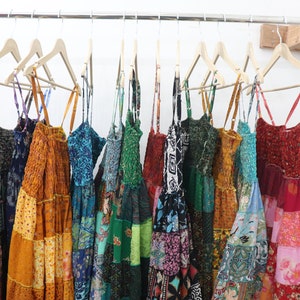 Assorted boho hippie long maxi dress patchwork dress boho midi dress prom dress ( 1pcs)
