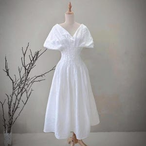 LINEN DRESS with embroidery / Linen long dress / Linen dress for woman / Autum dress / christmas/ Wedding guest dress/ Birthday gift